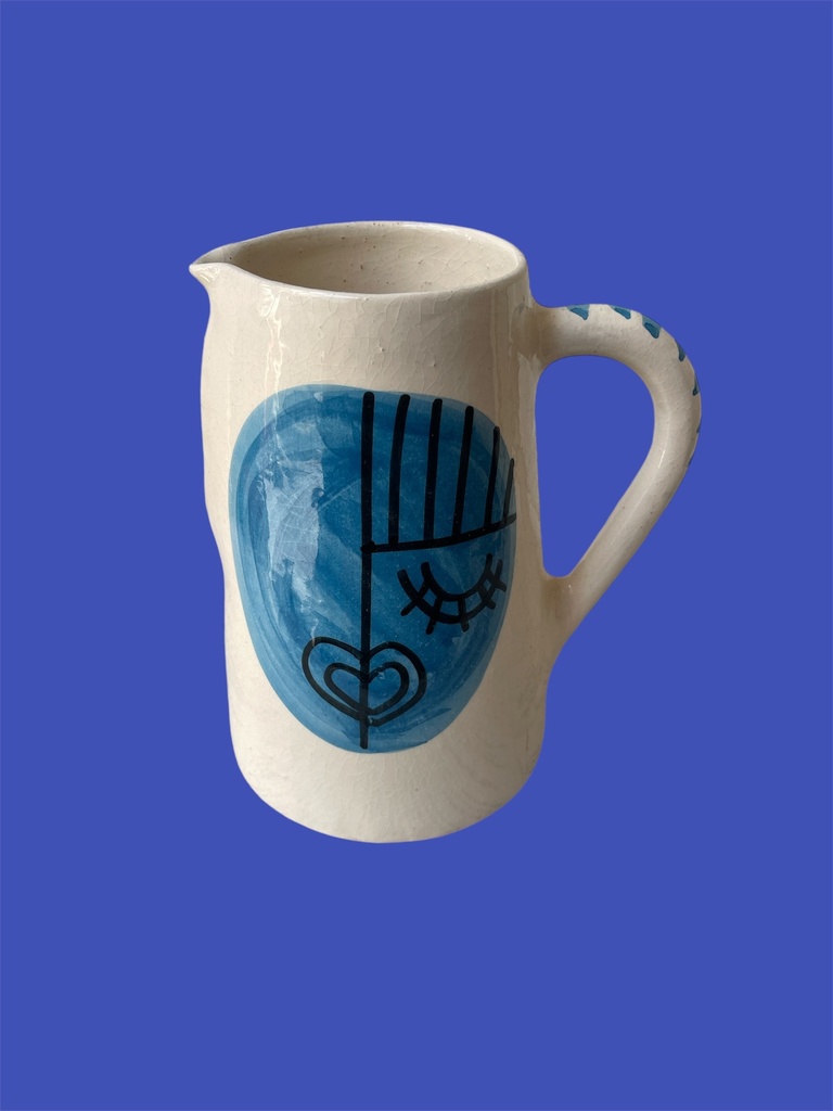 Carafe Visage Bleu