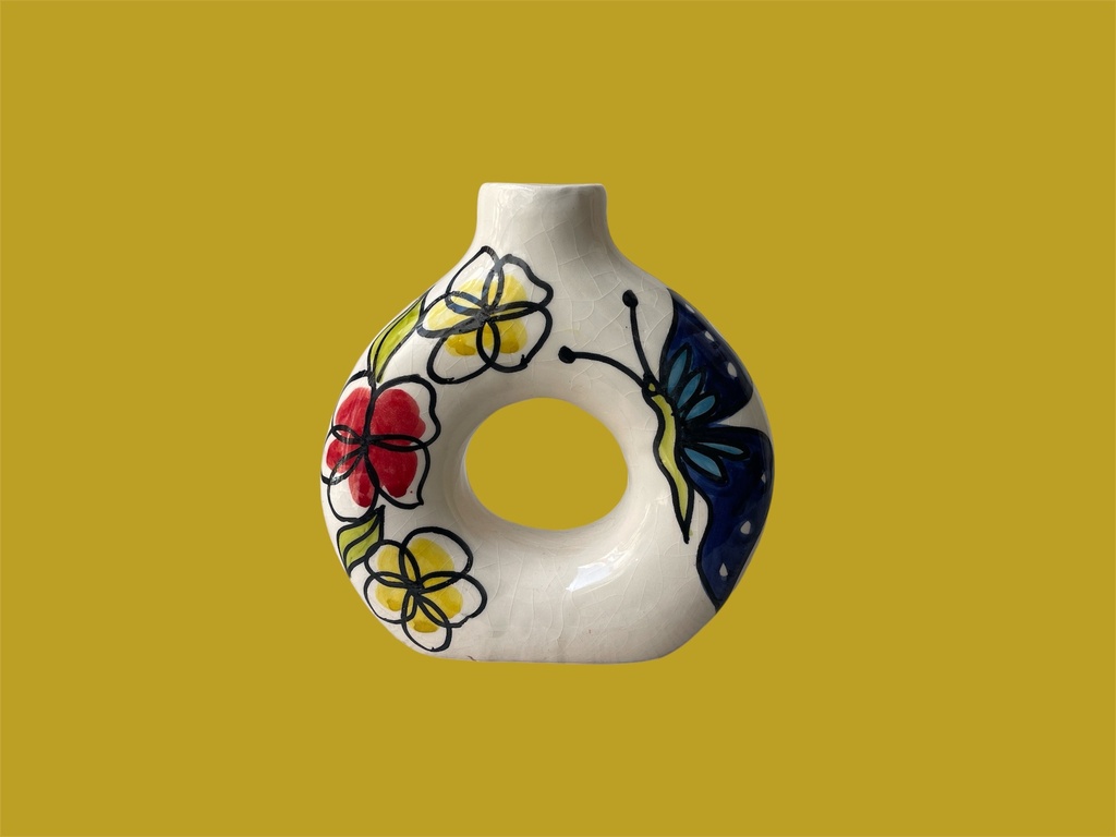 Vase Cercle Fleurie